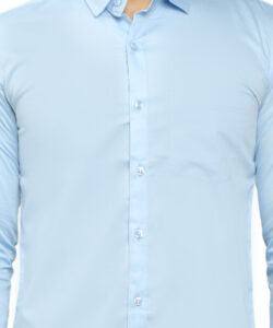 MEN REGULAR FIT PARTY WEAR TOUCH SKY BLUE SPREAD COLLAR FORMAL SHIRT